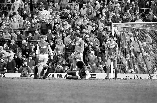 Division 1 football. Arsenal 3 v. Brighton and Hove Albion 1. February 1983 LF12-26-043