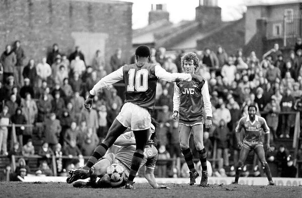 Division 1 football. Arsenal 3 v. Brighton and Hove Albion 1. February 1983 LF12-26-029