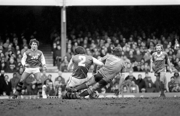 Division 1 football. Arsenal 3 v. Brighton and Hove Albion 1. February 1983 LF12-26-025