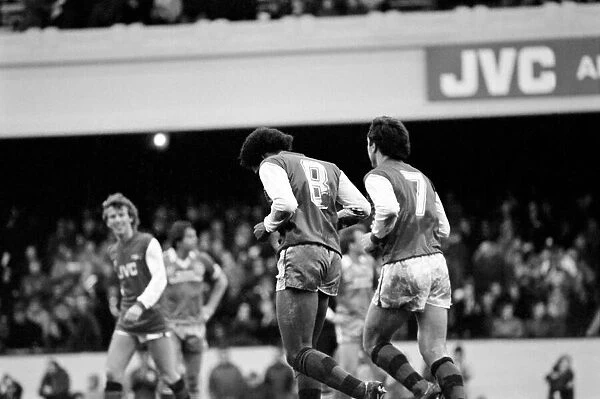 Division 1 football. Arsenal 3 v. Brighton and Hove Albion 1. February 1983 LF12-26-083