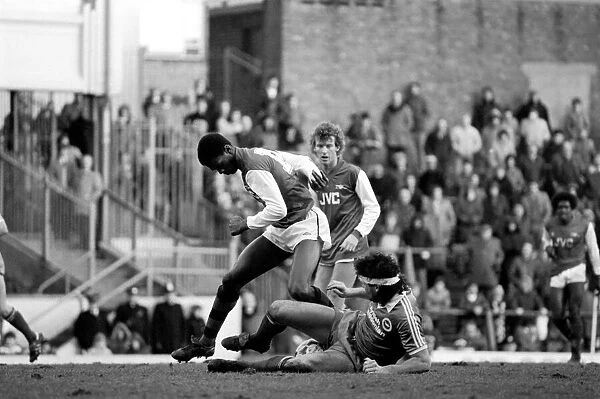 Division 1 football. Arsenal 3 v. Brighton and Hove Albion 1. February 1983 LF12-26-035
