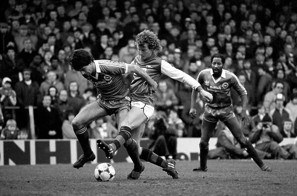 Division 1 football. Arsenal 3 v. Brighton and Hove Albion 1. February 1983 LF12-26-012