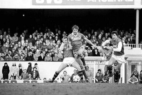 Division 1 football. Arsenal 3 v. Brighton and Hove Albion 1. February 1983 LF12-26-049