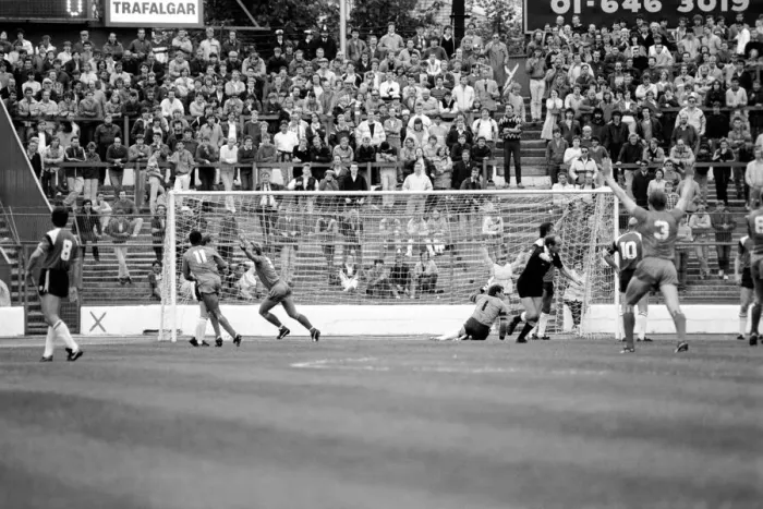 Framed Print : Division 1 football. Chelsea 2 v. Southampton 0 September 1985 LF15-16-077 Framed Print : Division 1 football. Chelsea 2 v. Southampton 0 September 1985 LF15-16-077