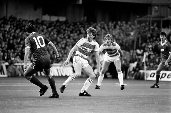Division 1 football. Queens Park Rangers 0 v. Liverpool 1. October 1983 LF14-09-063