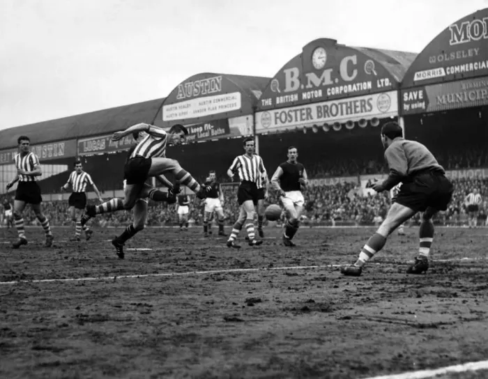 Framed Print : Division 1 match Aston Villa 0 -2 Sheffield Wednesday - A mighty kick