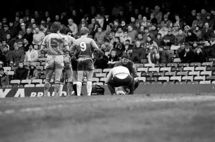 Framed Print : Division 2 football. Chelsea 1 v. Derby County 3. February 1983 LF12-27-054 Framed Print : Division 2 football. Chelsea 1 v. Derby County 3. February 1983 LF12-27-054