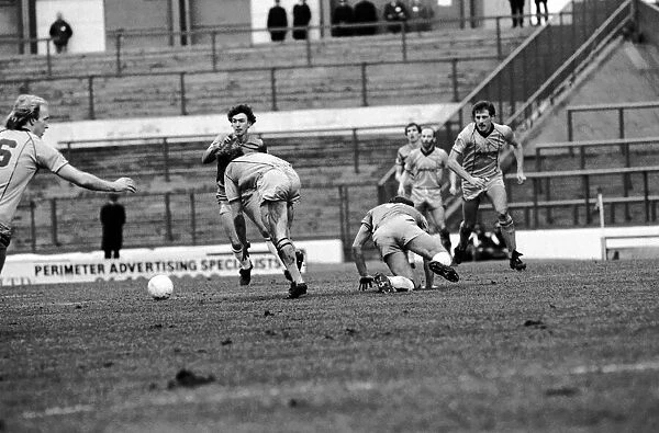 Division 2 football. Chelsea 1 v. Derby County 3. February 1983 LF12-27-055