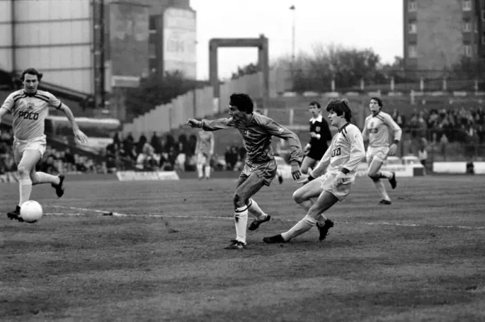 Framed Print : Division 2 football. Chelsea 2 v. Burnley 1 December 1982 LF11-27-036 Framed Print : Division 2 football. Chelsea 2 v. Burnley 1 December 1982 LF11-27-036