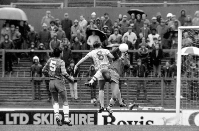 Framed Print : Division 2 football. Chelsea 2 v. Cardiff 0. October 1983 LF14-03-010 Framed Print : Division 2 football. Chelsea 2 v. Cardiff 0. October 1983 LF14-03-010