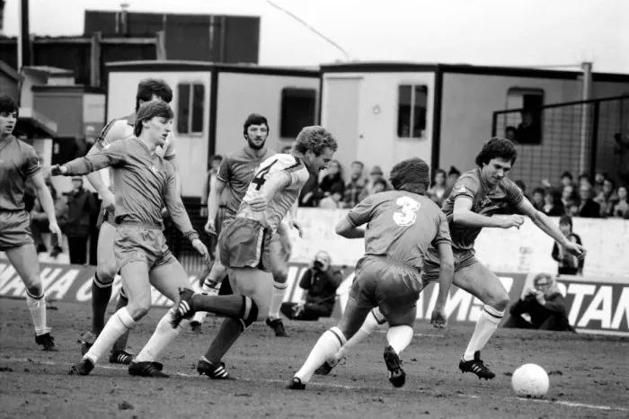 Framed Print : Division 2 football. Watford 1 v. Chelsea 0. February 1982 LF08-38-044 Framed Print : Division 2 football. Watford 1 v. Chelsea 0. February 1982 LF08-38-044