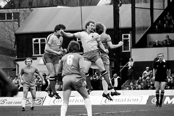 Division 2 football. Watford 1 v. Chelsea 0. February 1982 LF08-38-103
