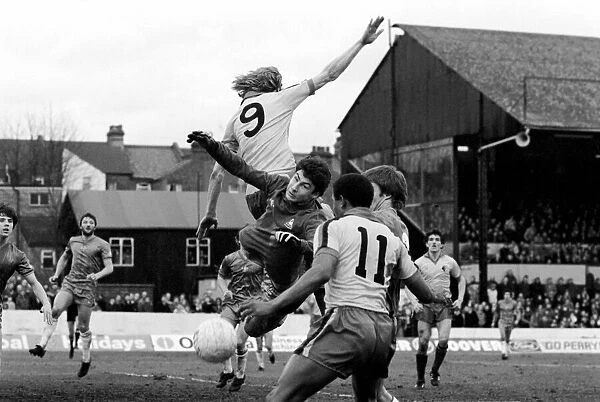 Division 2 football. Watford 1 v. Chelsea 0. February 1982 LF08-38-019