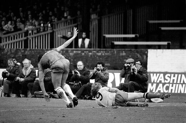 Division 2 football. Watford 1 v. Chelsea 0. February 1982 LF08-38-061
