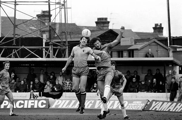 Division 2 football. Watford 1 v. Chelsea 0. February 1982 LF08-38-090
