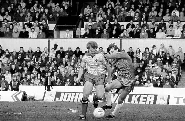 Division 2 football. Watford 1 v. Chelsea 0. February 1982 LF08-38-031