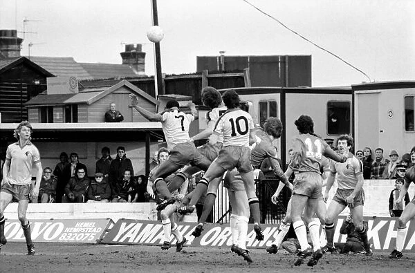 Division 2 football. Watford 1 v. Chelsea 0. February 1982 LF08-38-012