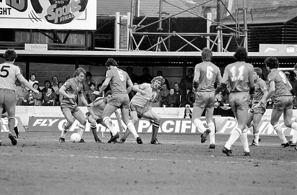 Division 2 football. Watford 1 v. Chelsea 0. February 1982 LF08-38-011