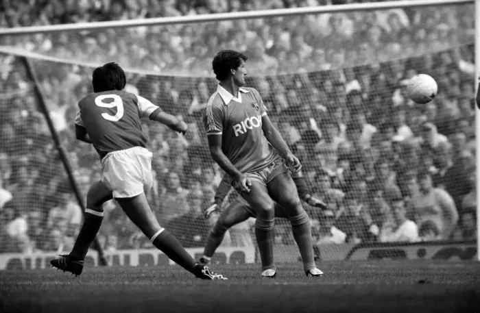 Framed Print : Division One Football 1981 / 82, Arsenal v Stoke, Highbury Framed Print : Division One Football 1981 / 82, Arsenal v Stoke, Highbury