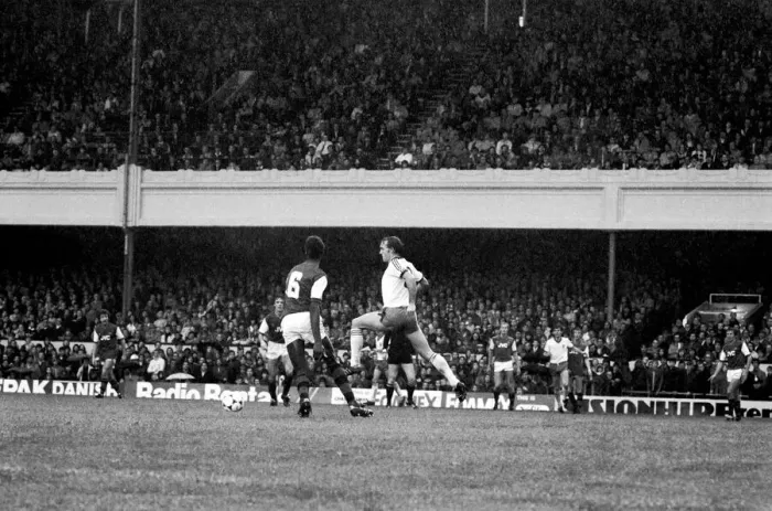 Framed Print : Division One Football, 1982 / 83 Season. Arsenal v West Ham United, Highbury Framed Print : Division One Football, 1982 / 83 Season. Arsenal v West Ham United, Highbury