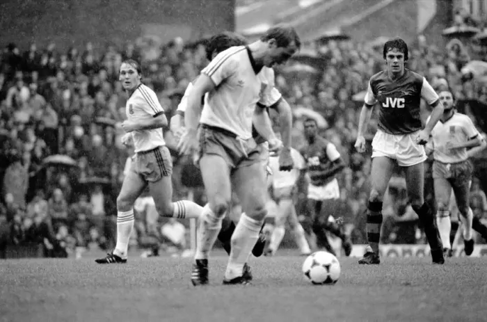 Framed Print : Division One Football, 1982 / 83 Season. Arsenal v West Ham United, Highbury Framed Print : Division One Football, 1982 / 83 Season. Arsenal v West Ham United, Highbury