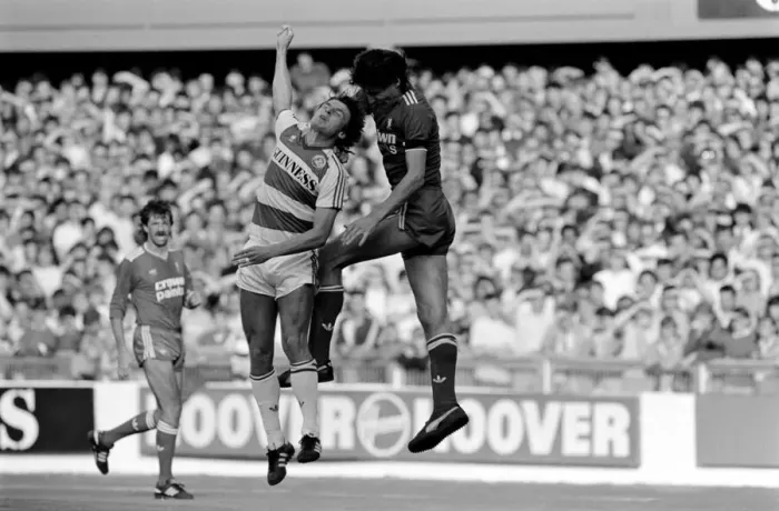 Framed Print : Division One Football 1985  /  86 Season, Queens Park Rangers v Liverpool, Loftus Road