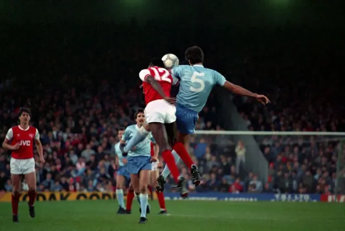 Framed Print : Division One Football 1985 / 86 Season. Arsenal v Manchester City, Highbury Framed Print : Division One Football 1985 / 86 Season. Arsenal v Manchester City, Highbury