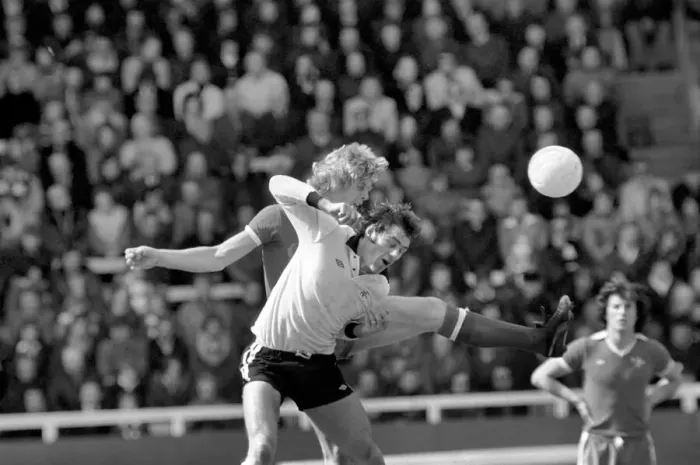Framed Print : Division Two football Fulham v Chelsea 1976 / 77 season. Fulham won the match three one Framed Print : Division Two football Fulham v Chelsea 1976 / 77 season. Fulham won the match three one