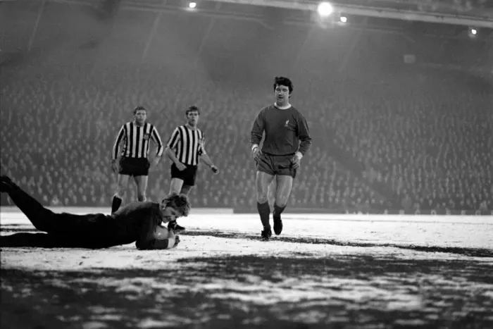 Framed Print : Division one football Liverpool v Newcastle 1969  /  70 Season