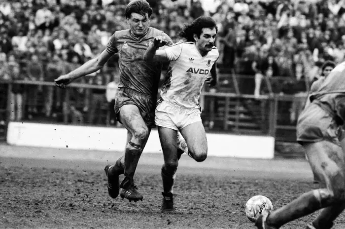 Framed Print : Division One. Chelsea 0 v. West Ham 4 Alan Devonshire challenged for the ball Framed Print : Division One. Chelsea 0 v. West Ham 4 Alan Devonshire challenged for the ball