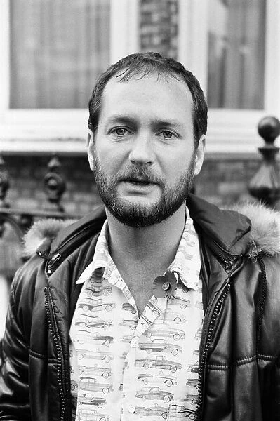 DJ Kenny Everett, pictured outside his Lexham Gardens flat in Kensington, London