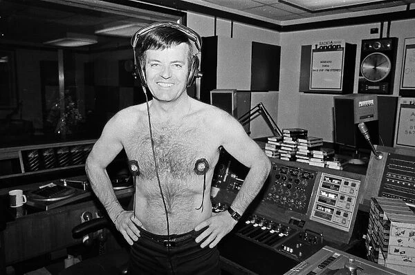 DJ Tony Blackburn in the studio. 29th May 1987