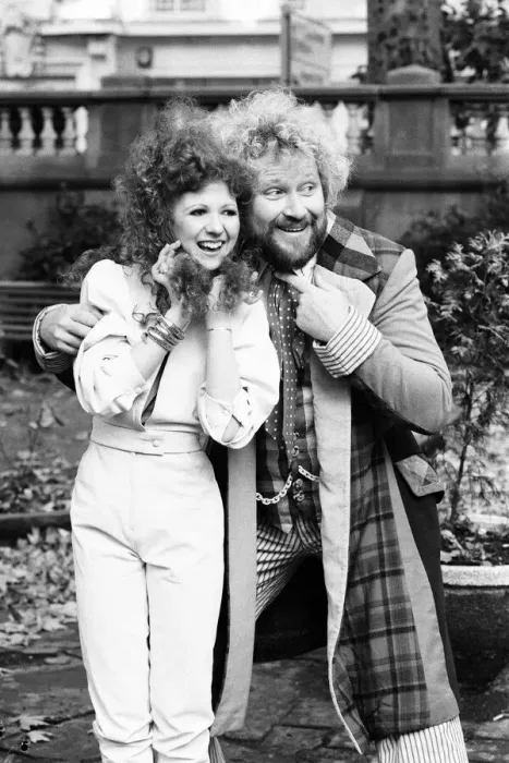 Framed Print : Doctor Who actor Colin Baker, photocall with new assistant, actress Bonnie Langford