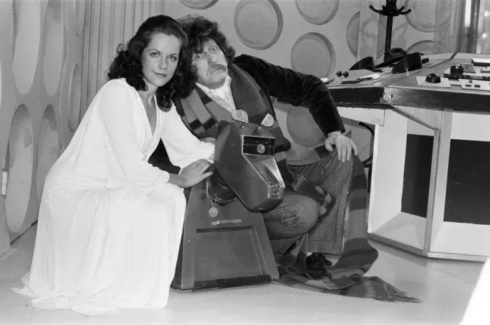 Framed Print : Doctor Who, actor Tom Baker - the 4th Doctor - pictured with fellow Time Lord Romana Framed Print : Doctor Who, actor Tom Baker - the 4th Doctor - pictured with fellow Time Lord Romana