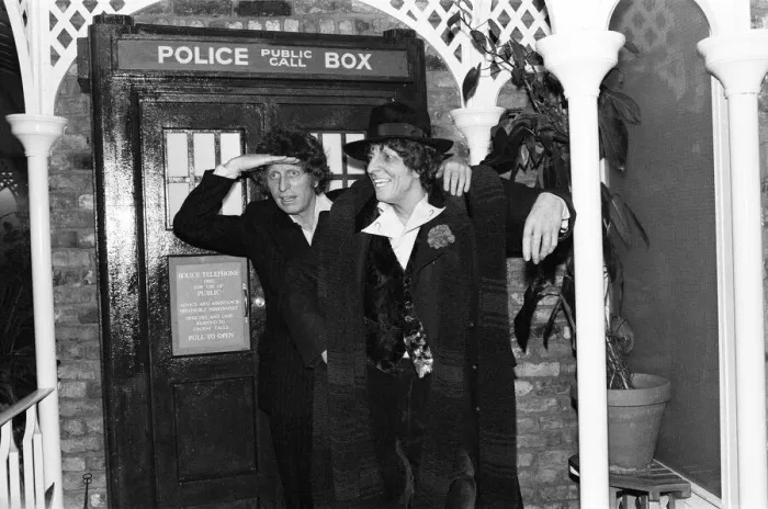 Framed Print : Doctor Who, actor Tom Baker - the 4th Doctor - pictured at Madame Tussauds in London