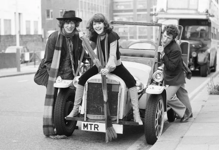 Framed Print : Doctor Who, actor Tom Baker - the 4th Doctor - pictured outside Acton rehersal rooms with
