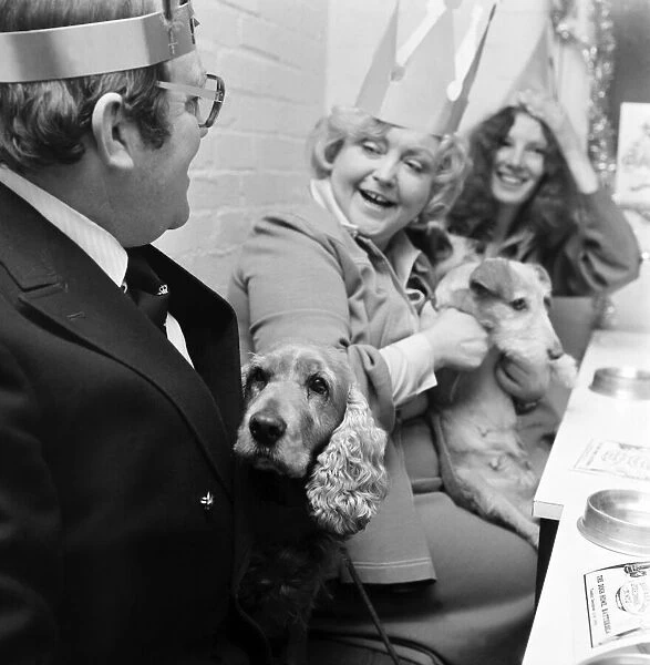 Dog Owners and their pets seen here having a Christmas party. December 1976 76-07481-002