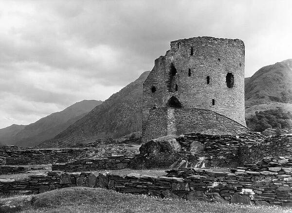 Dolbadarn Castle, located at the base of the Llanberis Pass, in North Wales, Gwynedd