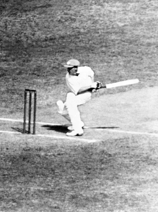 Framed Print : Don Bradman, Cricketer, Batsman Bradmans first boundary on the second day of