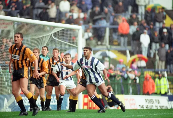 Framed Print : Don Goodman of West Bromwich Albion in action against Hull. 28th September 1991 Framed Print : Don Goodman of West Bromwich Albion in action against Hull. 28th September 1991