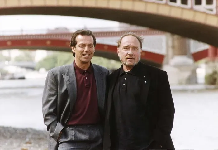 Framed Print : Don Henderson actor and Leslie Grantham actor both stars in the TV Programme Framed Print : Don Henderson actor and Leslie Grantham actor both stars in the TV Programme