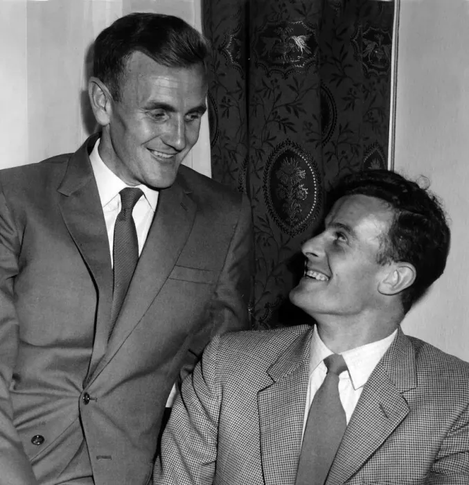 Framed Print : Don Revie Sept 1959 and Alan Shackleton Leeds United manager