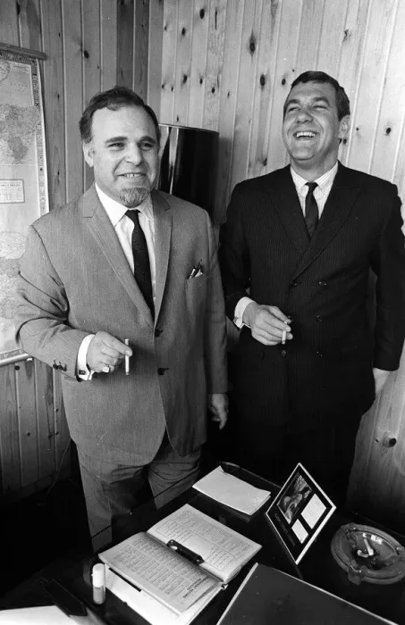 Framed Print : Donald Arden and his American Lawyer Marvin Mitchelson, April 1967 Father of Framed Print : Donald Arden and his American Lawyer Marvin Mitchelson, April 1967 Father of