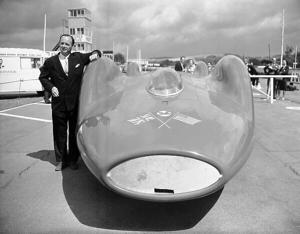 Donald Campbell and Bluebird at Goodwood in Sussex, 18th July 1960