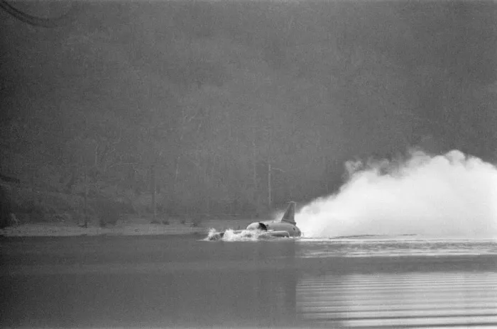 Framed Print : Donald Campbell & Bluebird K7 at Coniston Water, Friday 4th November 1966 Framed Print : Donald Campbell & Bluebird K7 at Coniston Water, Friday 4th November 1966