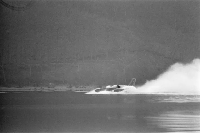 Framed Print : Donald Campbell & Bluebird K7 at Coniston Water, Friday 4th November 1966