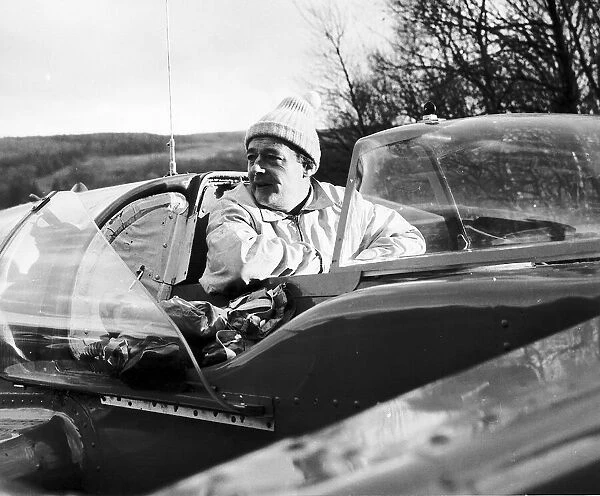 Donald Campbell sitting in his speedboat Bluebird January 4th 1967 Donald Campbell