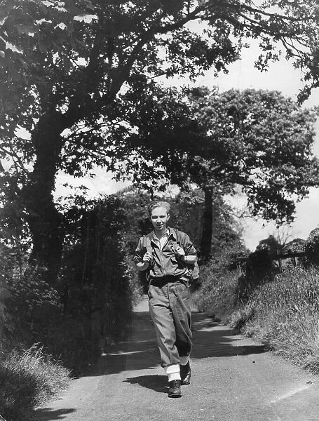 Donald Crawford during his hike