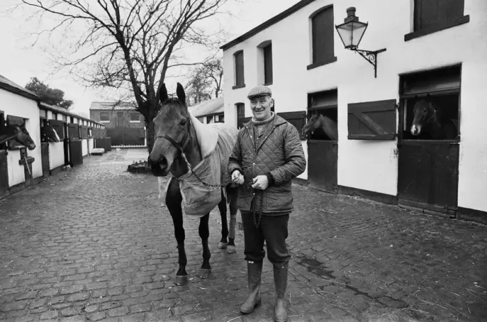 Framed Print : Donald Ginger'McCain, the trainer of three times Grand National winner Red Framed Print : Donald Ginger'McCain, the trainer of three times Grand National winner Red