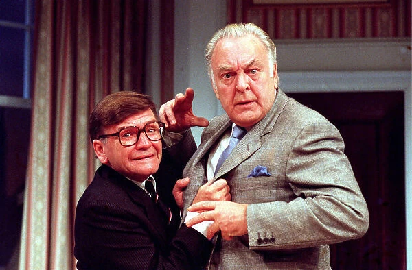DONALD SINDEN AND MICHAEL WILLIAMS IN THE STAGE PLAY OUT OF ORDER